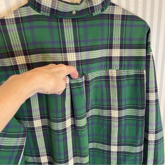 ROPER Men’s Green Plaid 100% Cotton Button Down - Size 2XLT Button down collar - Picture 6 of 11